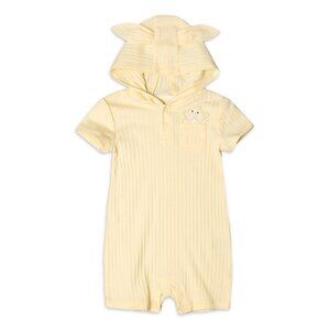 5/$20 NEW 3-6M Infants Yellow Hooded Bunny Ears Easter Romper